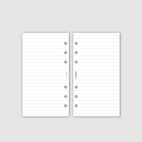 pen & pages® Notizpapier liniert - Personal - 6 Löcher - Nachfüllpapier Personal A6 Organizer 9,5 x 17,1 cm von pen & pages