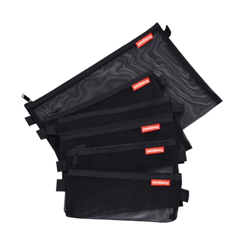 Pendancy Dokumententaschen mit Reißverschluss, 5 Größen, aus Nylon, besonders leicht, 5 Stück schwarz Pendancy Dokumententaschen mit Reißverschluss, 5 Größen, aus Nylon, besonders leicht, 5 Stück schwarz von pendancy