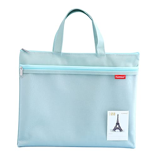 Pendancy Reißverschlusstasche, 35.1x27.9 cm, robuste wasserdichte Werkzeugtasche, leichte Aktenordner, Dokumenten-Organizer, Zubehör-Aufbewahrung für Reisen, Schule und Bürobedarf (grün) von pendancy