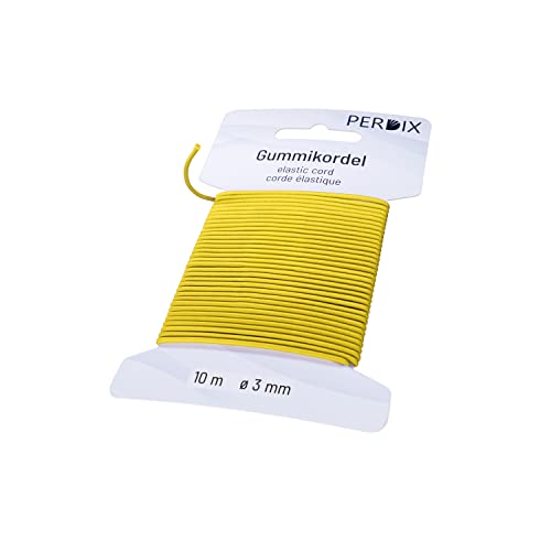 perdix Gummischnur, Gummikordel 3 mm, 10 m gelb, Gummiband, für Zelt, Rucksack, Garten, Schmuck, Kordel, Hutgummi, Gummiband perdix Gummischnur, Gummikordel 3 mm, 10 m gelb, Gummiband, für Zelt, Rucksack, Garten, Schmuck, Kordel, Hutgummi, Gummiband von perdix