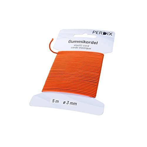 perdix Gummischnur, Gummikordel 3 mm, 5 m orange, Gummiband, für Zelt, Rucksack, Garten, Schmuck, Kordel, Hutgummi, Gummiband perdix Gummischnur, Gummikordel 3 mm, 5 m orange, Gummiband, für Zelt, Rucksack, Garten, Schmuck, Kordel, Hutgummi, Gummiband von perdix