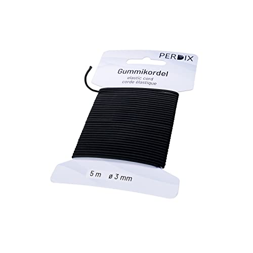 perdix Gummischnur, Gummikordel 3 mm, 5 m schwarz, Gummiband, für Zelt, Rucksack, Garten, Schmuck, Kordel, Hutgummi, Gummiband perdix Gummischnur, Gummikordel 3 mm, 5 m schwarz, Gummiband, für Zelt, Rucksack, Garten, Schmuck, Kordel, Hutgummi, Gummiband von perdix