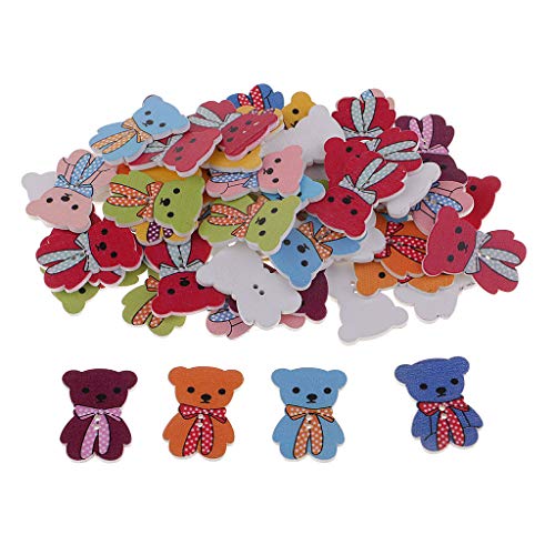 50Pcs Bär Knöpfe Kinderknöpfe Holzknöpfe zum Selberaufnähen/Basteln 50Pcs Bär Knöpfe Kinderknöpfe Holzknöpfe zum Selberaufnähen/Basteln von perfk