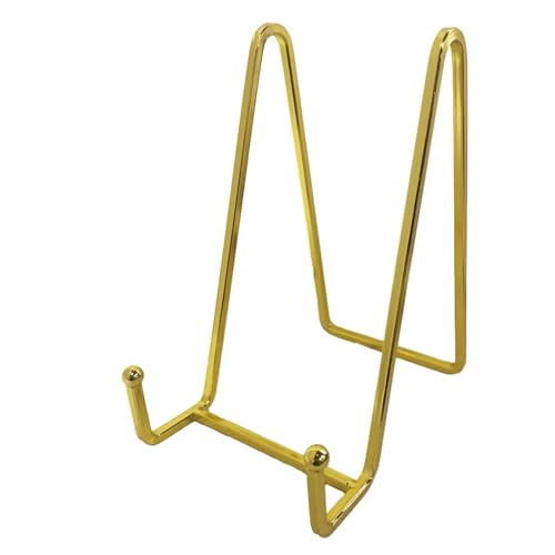 Tellerständer, kleine Staffelei, Eisentellerständer, Fotorahmenständer, Tellerhalter für Plaketten, Kunstwerke, Schränke, Küchenschränke, Gold 4.5 Zoll Tellerständer, kleine Staffelei, Eisentellerständer, Fotorahmenständer, Tellerhalter für Plaketten, Kunstwerke, Schränke, Küchenschränke, Gold 4.5 Zoll von perfk