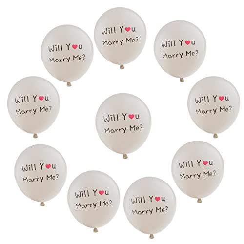 perfk 10 Stück Willst du mich heiraten Luftballons Romantische Party Luftballons DIY Heiratsantrag Luftballons für Feier Verlobung von perfk