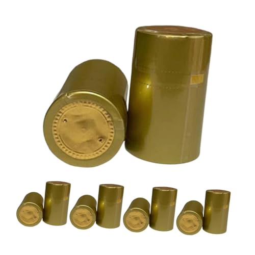perfk 100 x Weinflaschenverschlüsse, Flaschenhüllen, DIY-Retro-Design, PVC-Schrumpfkapseln, Versiegelungsschrumpffolien für den in der Küche zu Hause, Gold perfk 100 x Weinflaschenverschlüsse, Flaschenhüllen, DIY-Retro-Design, PVC-Schrumpfkapseln, Versiegelungsschrumpffolien für den in der Küche zu Hause, Gold von perfk
