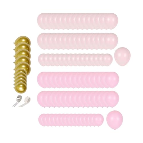 perfk 102-teiliges Set mit rosa Luftballons, Schmetterlings-Dekor, Fotografie-Requisiten, Luftballons, Girlande, Set für die Offenbarung des Geschlechts im von perfk