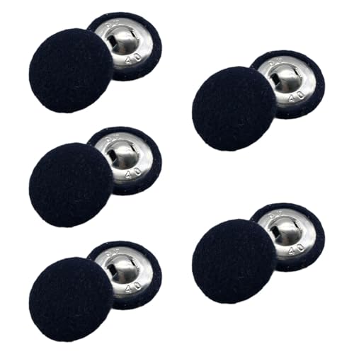 perfk 10pcs Stofftuch bedeckte Knöpfe 20mm Hochzeitsvorräte mit Schaftnähten für Hemden Pullover Kleidung formelle Kleidermäntel, Schwarz von perfk