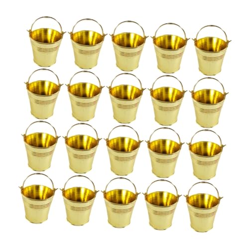 perfk 20 Stück Mini Eimer für Süßigkeiten Und Snacks, Gold perfk 20 Stück Mini Eimer für Süßigkeiten Und Snacks, Gold von perfk