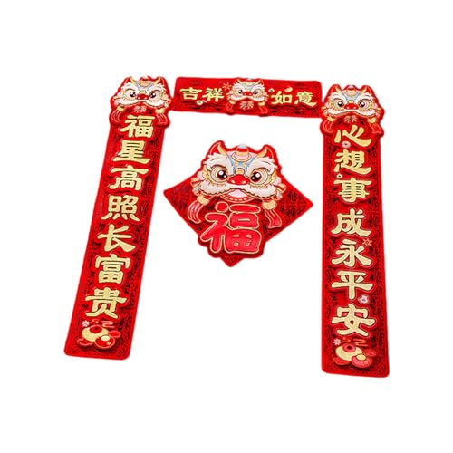 perfk 2024 Chinesische Neujahrsdekoration, Frühlingsfest-Paare, chinesische Neujahrspaare für Party, Dekoration, Frühlingsfest von perfk