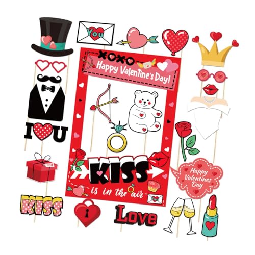 perfk 25 Stücke Valentinstag Foto Requisiten Rahmen Dekore Lustige Kreative Tragbare DIY Geschenk Einfache Montage Selfie Requisiten Bilderrahmen perfk 25 Stücke Valentinstag Foto Requisiten Rahmen Dekore Lustige Kreative Tragbare DIY Geschenk Einfache Montage Selfie Requisiten Bilderrahmen von perfk