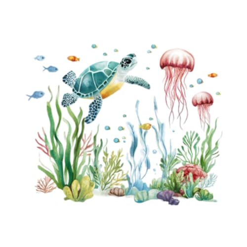 perfk 2pcs Sea World Wandaufkleber unter der Sea World Szenen Wohnkultur wasserdicht von perfk