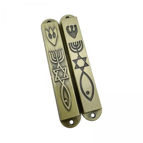 perfk 2x2 Stück Tür Mesusot Aus Metall, Messianisch, Dekorative Moderne Geschenke Zur Einweihung, Hauswandkunst, Heimdekoration, Mesusot Plakette, Kunsthand, 6 STK. perfk 2x2 Stück Tür Mesusot Aus Metall, Messianisch, Dekorative Moderne Geschenke Zur Einweihung, Hauswandkunst, Heimdekoration, Mesusot Plakette, Kunsthand, 6 STK. von perfk