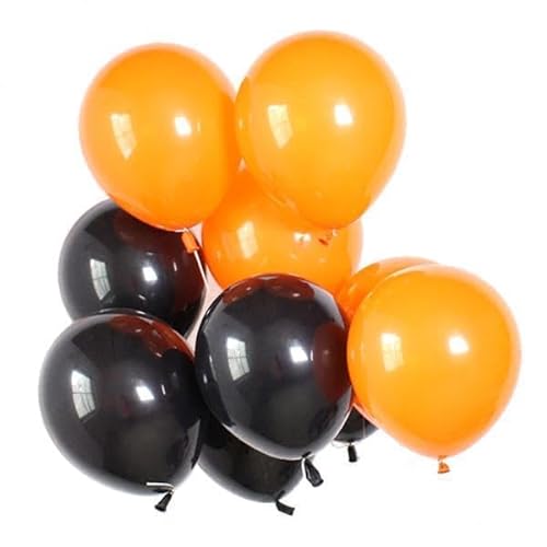 perfk 2x40 Stück Halloween Ballon Party Dekorationen Foto Prop Schwarz & Orange von perfk