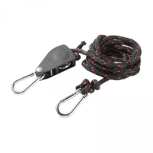 perfk 2xOutdoor Camping Zelt Seil Pulley Ratsche Kleiderbügel Einstellbar mit Schnalle 2,3 M von perfk