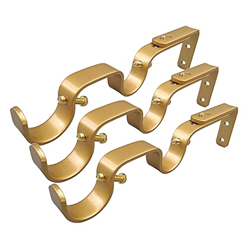 perfk 3 Teilige Robuste Gardinenstangenhalterungen Aus Robustem Eisen für Verstellbare 25,4 Mm Gardinenstangenhalterungen, Goldene perfk 3 Teilige Robuste Gardinenstangenhalterungen Aus Robustem Eisen für Verstellbare 25,4 Mm Gardinenstangenhalterungen, Goldene von perfk