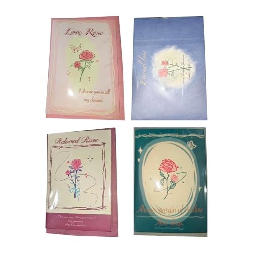 perfk 4PCS 3D -Grußkarten Rose Blumen Design Geschenk Alle Anlässe gefaltete Blumenkarten für Valentinstag Friends Crush Freundin perfk 4PCS 3D -Grußkarten Rose Blumen Design Geschenk Alle Anlässe gefaltete Blumenkarten für Valentinstag Friends Crush Freundin von perfk