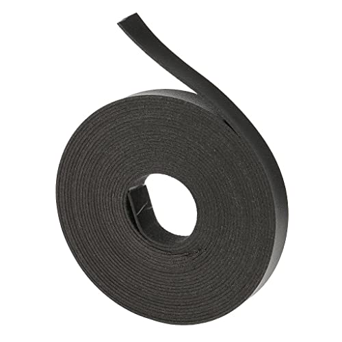 perfk doppelseitiges Lederband flach, 15mm Lederriemen Schnüre, Lederband breit, Leder als Meterware für Bastelarbeiten (5 Meter, schwarz) von perfk