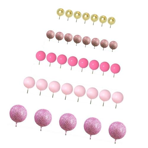 perfk 50x Cake Toper Bälle Kuchen Dekorationen Dekor Cupcake Toppers Schaumkugeln Mini -Luftballons für Geburtstagsverlobungsfeier Hochzeit, Rosa perfk 50x Cake Toper Bälle Kuchen Dekorationen Dekor Cupcake Toppers Schaumkugeln Mini -Luftballons für Geburtstagsverlobungsfeier Hochzeit, Rosa von perfk