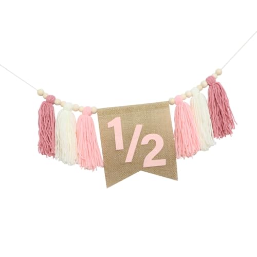 perfk 6 Monate Banner Halbjahres Geburtstagsdekorationen Hintergrund Girland Boho Garland Banner Hochstuhl Banner für Babyparty Mädchen, Rosa perfk 6 Monate Banner Halbjahres Geburtstagsdekorationen Hintergrund Girland Boho Garland Banner Hochstuhl Banner für Babyparty Mädchen, Rosa von perfk