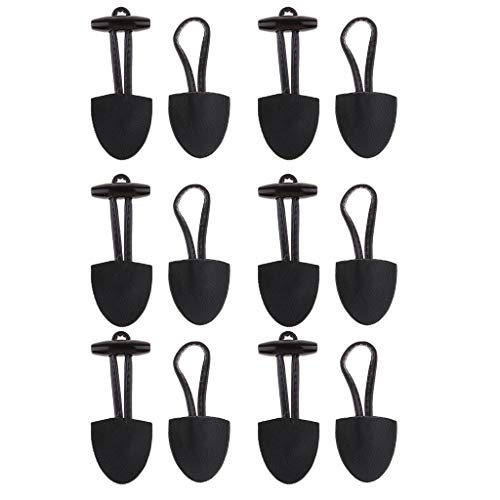 perfk 6 Paar PU Horn Knöpfe Knebelverschluss Dufflecoat Verschluss für Kleidung, Duffle, Mantel von perfk