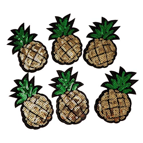 perfk 6pcs Pailletten Ananas Aufnäher Bügelbild Applikation Patch Abzeichen Kleidung Hut Dekoration perfk 6pcs Pailletten Ananas Aufnäher Bügelbild Applikation Patch Abzeichen Kleidung Hut Dekoration von perfk