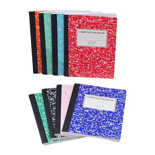 perfk 8 x B5 Notizbuch, Notizblock, ästhetisch, schön, einzigartig, Notizbuch, dickes Papier, Hardcover, für Studium, Arbeit, Schule, Frauen, Mehrfarbig von perfk