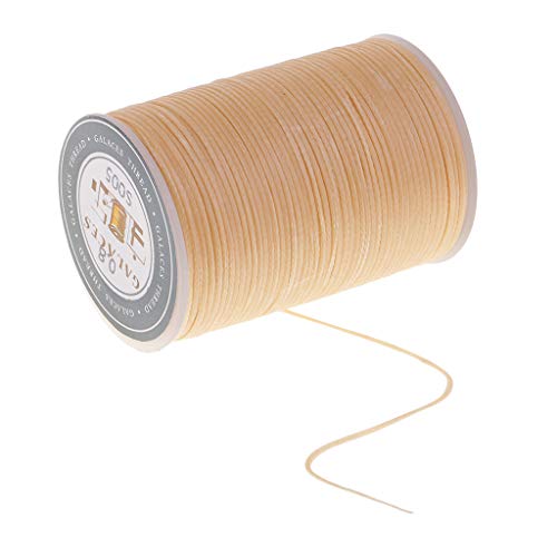 perfk Schnur Multifarbe 0,8mm Band Schmuckband Lederhandwerk, Beige von perfk