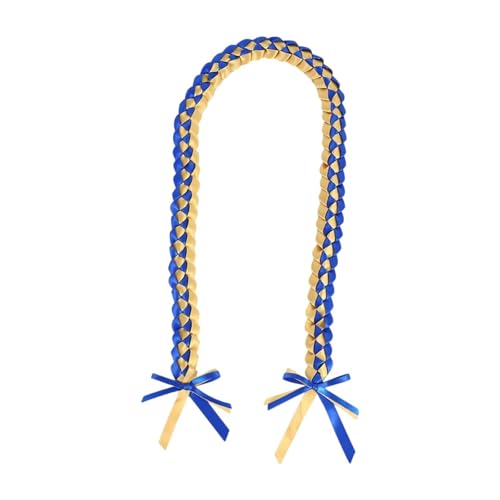 perfk Abschlusslei Geschenk geflochtene Halskette für Absolventen Senior Party Supplies gestohlen, Gold Blau von perfk