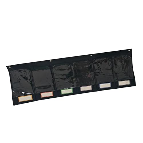 perfk Aufbewahrungstaschendiagramm, 6 Taschen mit 6 Etiketten, zum Aufhängen von Akten, Papier-Organizer für die Organisation von Büro- und Klassenzimmern, perfk Aufbewahrungstaschendiagramm, 6 Taschen mit 6 Etiketten, zum Aufhängen von Akten, Papier-Organizer für die Organisation von Büro- und Klassenzimmern, von perfk