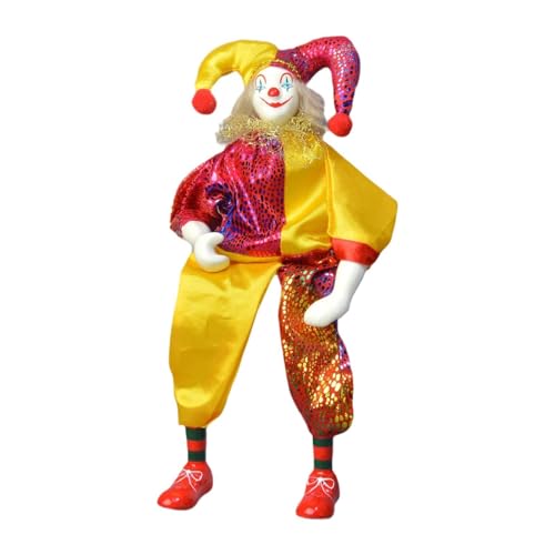 perfk Clownpuppe aus Porzellan, Sammlerstück, Tischdekoration, Geschenk, Basteln, Figur, Puppe, Ornament, Modell für Schreibtisch, Party, Wohnzimmer perfk Clownpuppe aus Porzellan, Sammlerstück, Tischdekoration, Geschenk, Basteln, Figur, Puppe, Ornament, Modell für Schreibtisch, Party, Wohnzimmer von perfk