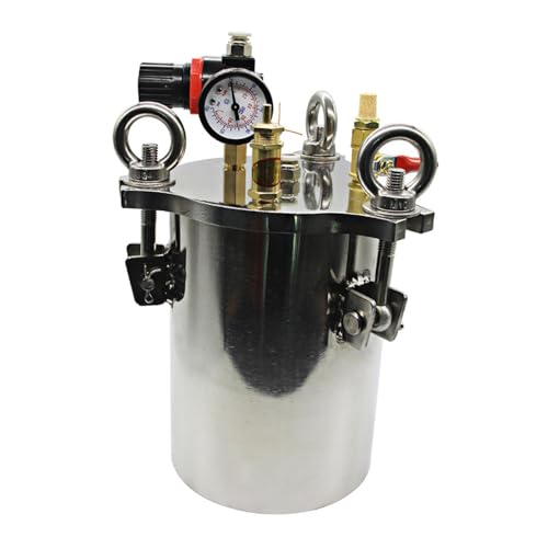 perfk Druckbehälter für Klebstoffspender, Edelstahl, 3 l, Druckfass, Aufbewahrungseimer für perfk Druckbehälter für Klebstoffspender, Edelstahl, 3 l, Druckfass, Aufbewahrungseimer für von perfk