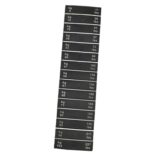 perfk Etiketten für Gewichtsstapel, Zubehör, Identifikation für Fitnessgeräte, Aufkleber für Gewichtsstapel, für Krafttraining im Fitnessstudio, Länge 9 Cm perfk Etiketten für Gewichtsstapel, Zubehör, Identifikation für Fitnessgeräte, Aufkleber für Gewichtsstapel, für Krafttraining im Fitnessstudio, Länge 9 Cm von perfk