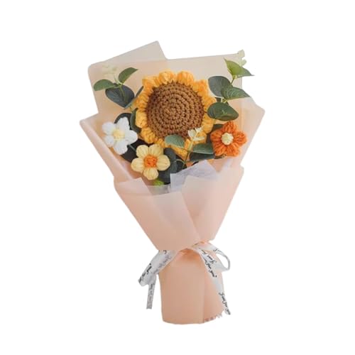 perfk Häkelblumen Bouquet Künstliche Blumen Dekoratives Tisch Herzstück Blumenstrauß für Muttertag Festival Geschenk, Gelb perfk Häkelblumen Bouquet Künstliche Blumen Dekoratives Tisch Herzstück Blumenstrauß für Muttertag Festival Geschenk, Gelb von perfk