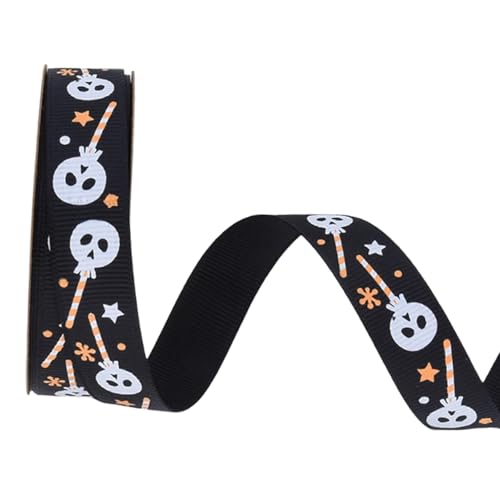 perfk Halloween-Band, dekoratives Geschenkband, vielseitiges Geschenkverpackungszubehör, Halloween-Dekoration für Zuhause, Party, Urlaub, Schwarz perfk Halloween-Band, dekoratives Geschenkband, vielseitiges Geschenkverpackungszubehör, Halloween-Dekoration für Zuhause, Party, Urlaub, Schwarz von perfk