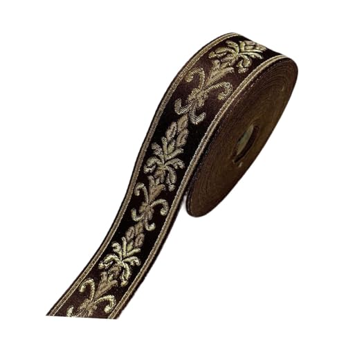 perfk Jacquard Ribbon DIY -Projekte Kleidung Dekoration Accessoires 5 m Nähbandverkleidung für Jeanskleid Quilts Bettwäsche -Stirnband, Braun perfk Jacquard Ribbon DIY -Projekte Kleidung Dekoration Accessoires 5 m Nähbandverkleidung für Jeanskleid Quilts Bettwäsche -Stirnband, Braun von perfk