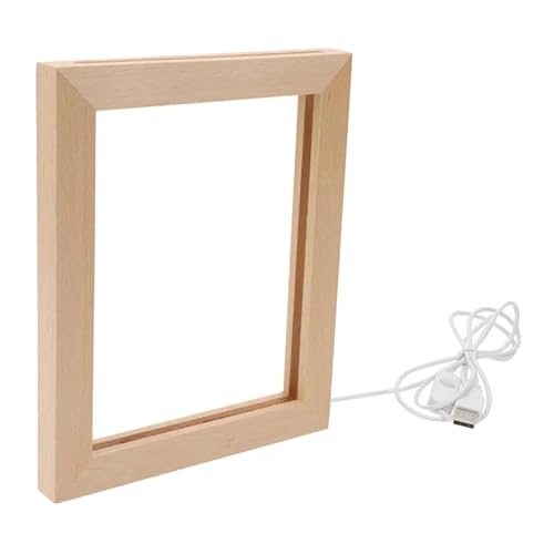 perfk LED-Fotorahmen, Bilderrahmen, kreativ, modern, aus Holz, dekorative Tischdekoration, Nachtlicht für Zuhause, Schreibtisch, Büro, Dekoration, perfk LED-Fotorahmen, Bilderrahmen, kreativ, modern, aus Holz, dekorative Tischdekoration, Nachtlicht für Zuhause, Schreibtisch, Büro, Dekoration, von perfk