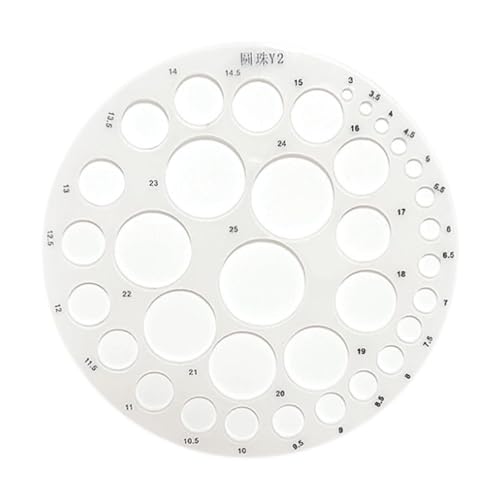 perfk Lineal mit rundem Loch, Vorlage, Acryl-Zeichnungskreislineal, Kreisschablone für Büro, 3 bis 25 Mm von perfk