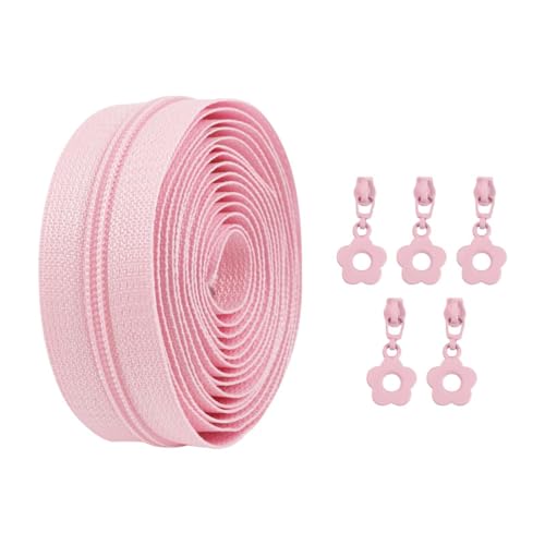 perfk Nylon-Spulenreißverschlüsse, Reißverschlusskettenzubehör, verdickt, vielseitig verwendbar, mit 5 Reißverschlussschiebern, Nähreißverschlüsse für Damen, Rosa perfk Nylon-Spulenreißverschlüsse, Reißverschlusskettenzubehör, verdickt, vielseitig verwendbar, mit 5 Reißverschlussschiebern, Nähreißverschlüsse für Damen, Rosa von perfk