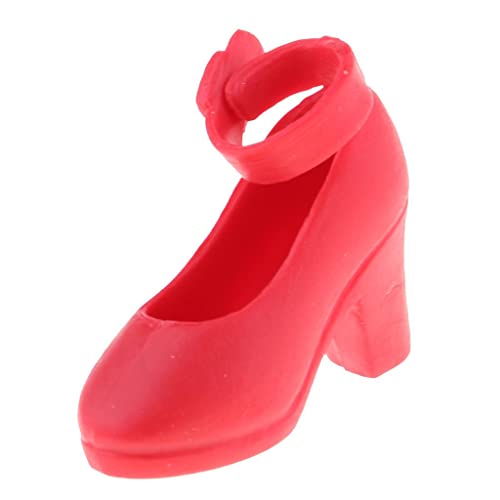perfk Rote Puppenschuhe High Heels Pumps Sandalen für 1/6 BJD Puppe Kleidung Outfit von perfk