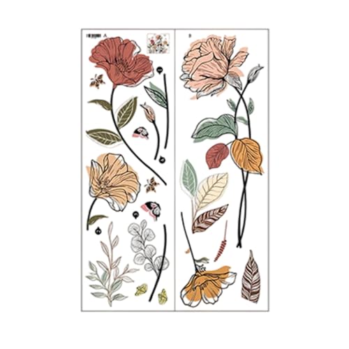 perfk Rustikale Blumen Wandaufkleber Wohnkultur abnehmbar, Blumenwandabziehal für Kinderzimmer Wohnzimmer perfk Rustikale Blumen Wandaufkleber Wohnkultur abnehmbar, Blumenwandabziehal für Kinderzimmer Wohnzimmer von perfk