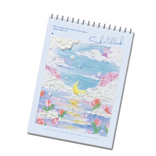 perfk Skizzenbuch mit 45 Blättern, tragbares Mal- und Kritzelkunst-Lernskizzenpapier, Tagebuch zum Skizzieren von Aquarellen für Maler, Style B perfk Skizzenbuch mit 45 Blättern, tragbares Mal- und Kritzelkunst-Lernskizzenpapier, Tagebuch zum Skizzieren von Aquarellen für Maler, Style B von perfk
