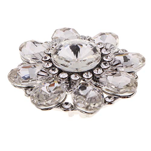 perfk Strass Knöpfe, 4,6 cm Flach Dekoknöpfe Schmuckknöpfe Zierknöpfe Schaftknöpfe, Weiß perfk Strass Knöpfe, 4,6 cm Flach Dekoknöpfe Schmuckknöpfe Zierknöpfe Schaftknöpfe, Weiß von perfk