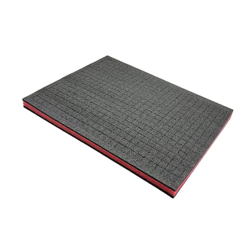perfk Werkzeugkasten-Schaumstoff-Aufbewahrungsplatte, rutschfest, 39,4 x 30 cm, Organizer-Platte, Schaumstoffeinlagen für Koffer, Aufbewahrungsschubladen, Schwarz Rot Schwarz von perfk