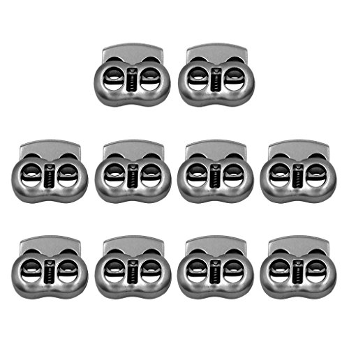 perfk Zinklegierung 2 Loch Stopper Zange rutschfeste Verschluss Ende, Auswählbar, 10 Stücke - Grau perfk Zinklegierung 2 Loch Stopper Zange rutschfeste Verschluss Ende, Auswählbar, 10 Stücke - Grau von perfk