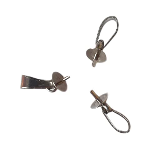Edelstahl Anhängeröse mit Stift (10623) silber 13x4mm 3Stk. von perlenundmehr
