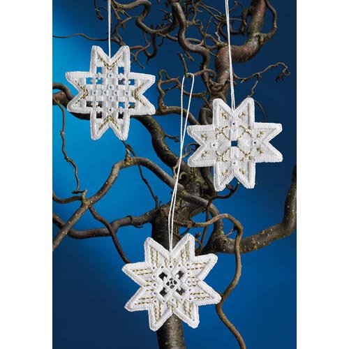 Permin Weihnachtsstern Hardanger, mehrfarbig, 8 x 8 cm von permin