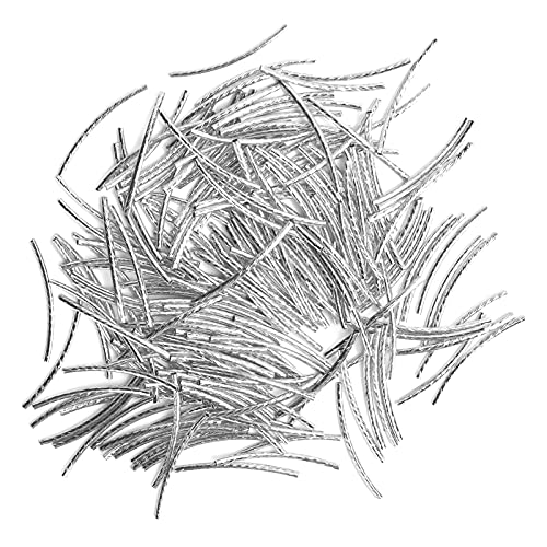 200pcs gebogene Nudelrohr -Abstandshalter Perlen Langschleizte Twist DIY -Schmuckzubehör machen Accessoires (Silber) von petjoyful
