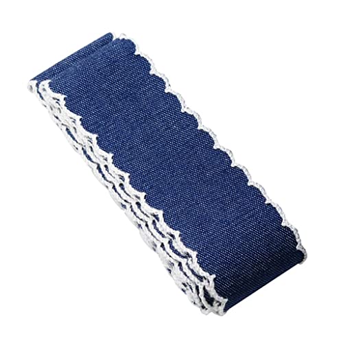 piaceto Jeans-Band zum Nähen von Haarschleifen und Dekorationen, Navy, 40 mm von piaceto