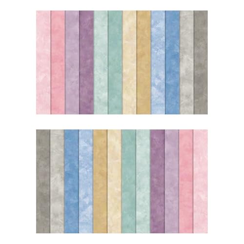 Pilyero 12 Farben in 24 Stück Scrapbook Papier, Scrapbook Zubehö, Doppelseitig, mit Boho-Muster, Geeignet für die Erstellung von DIYFotoalbum, Dekorationskarten, Fotoalbum-Hintergründen, 15*15cm von pilyero